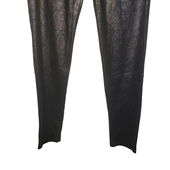 NWT Yest Sz 10 Ornika Essential Texured Vegan Leather Pants, Black/Copper (1420) - Picture 3 of 6